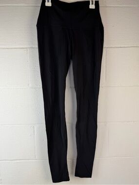 Montiel High Waisted Black Full Length Leggings, Small